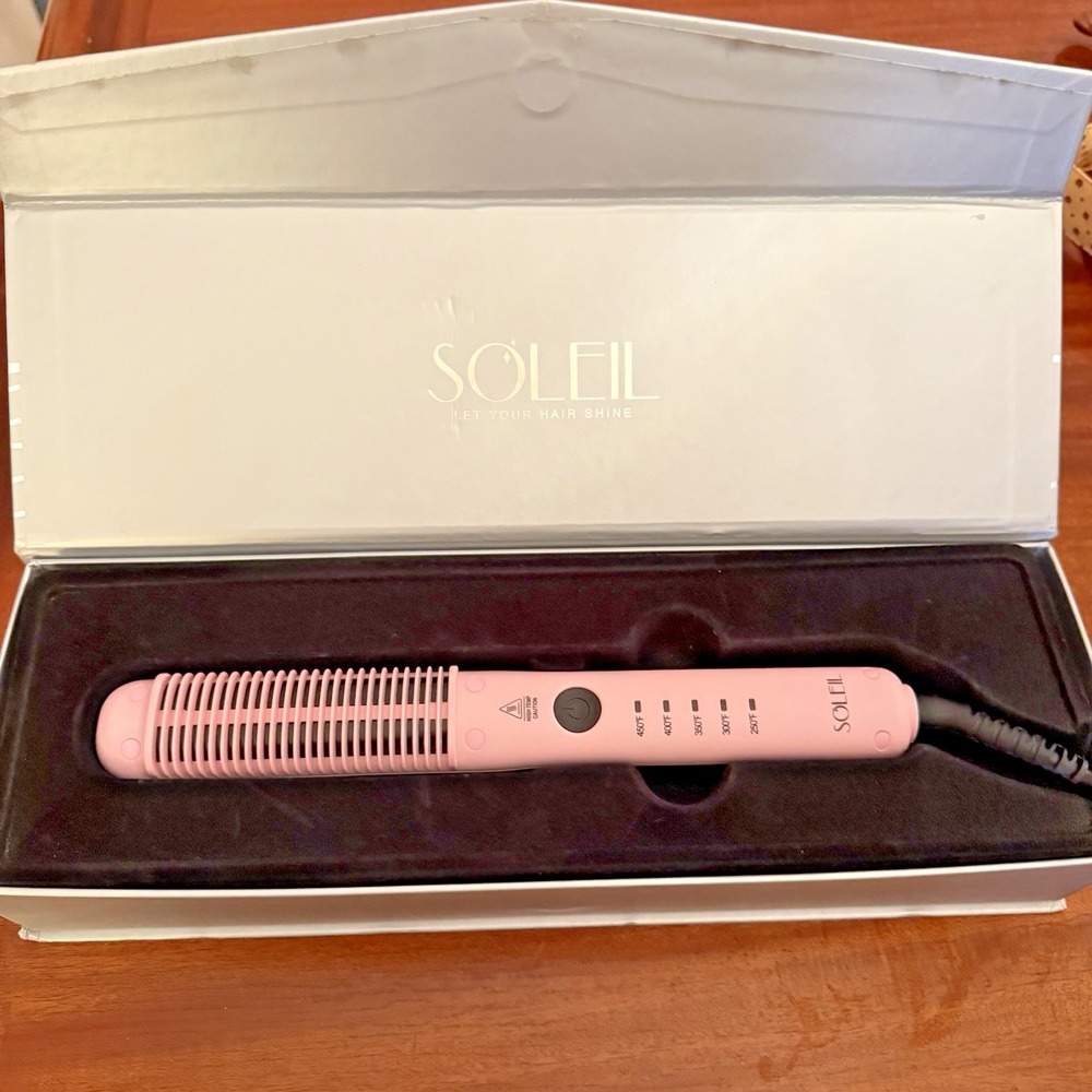 Soleil Pink Hair Straightening Brush